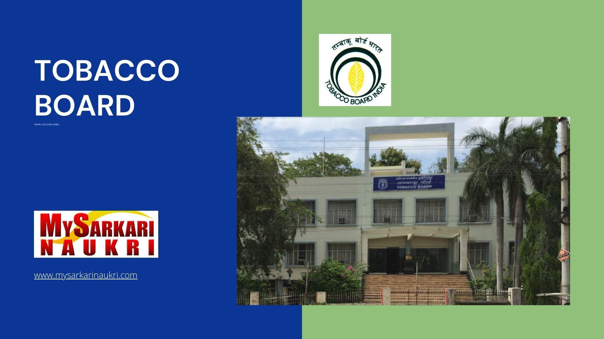 Tobacco Board Recruitment