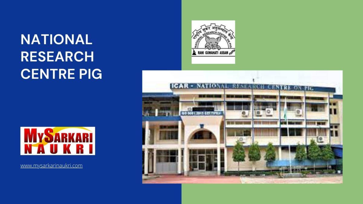 National Research Centre Pig Recruitment