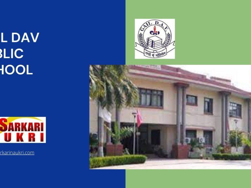 Gail Dav Public School Recruitment