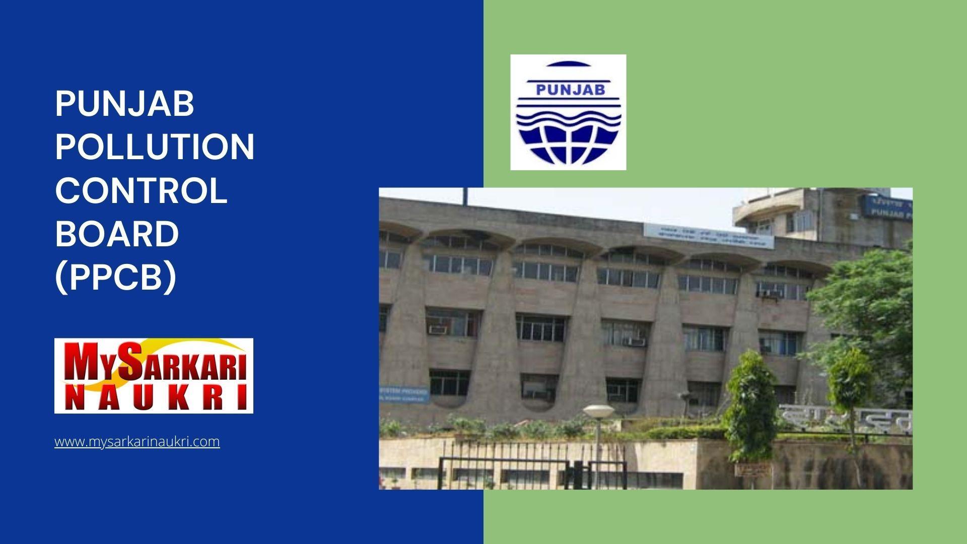 Punjab Pollution Control Board (PPCB) Recruitment