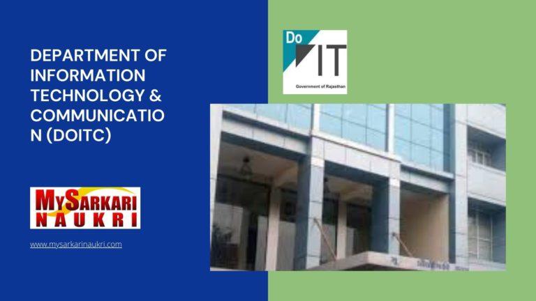 Department of Information Technology & Communication (DoITC) Recruitment