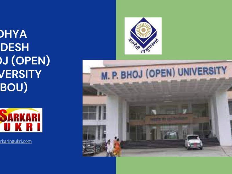 Madhya Pradesh Bhoj (Open) University (MPBOU) Recruitment
