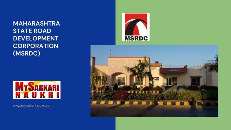 Maharashtra State Road Development Corporation (MSRDC) Recruitment