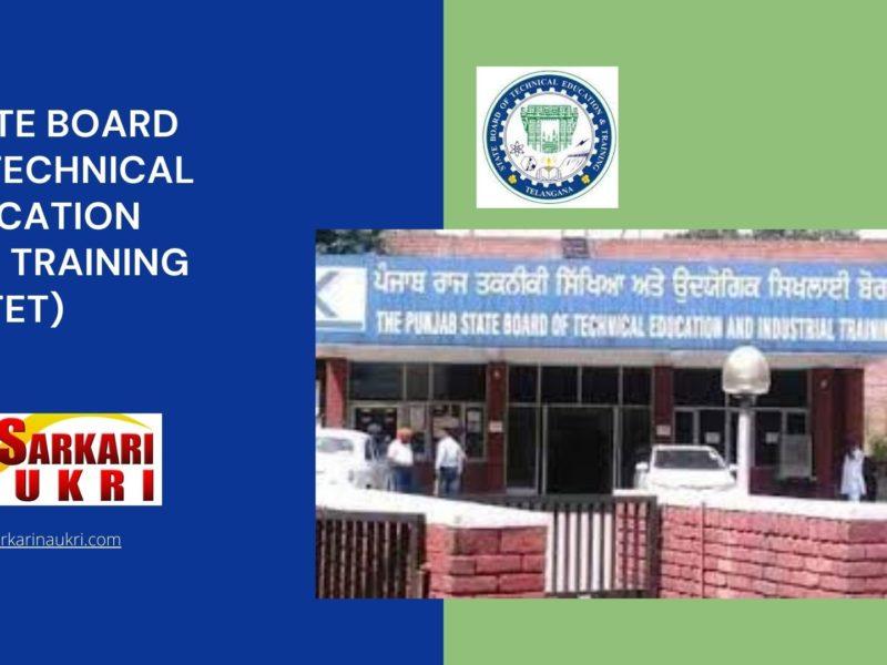 State Board of Technical Education and Training (SBTET)