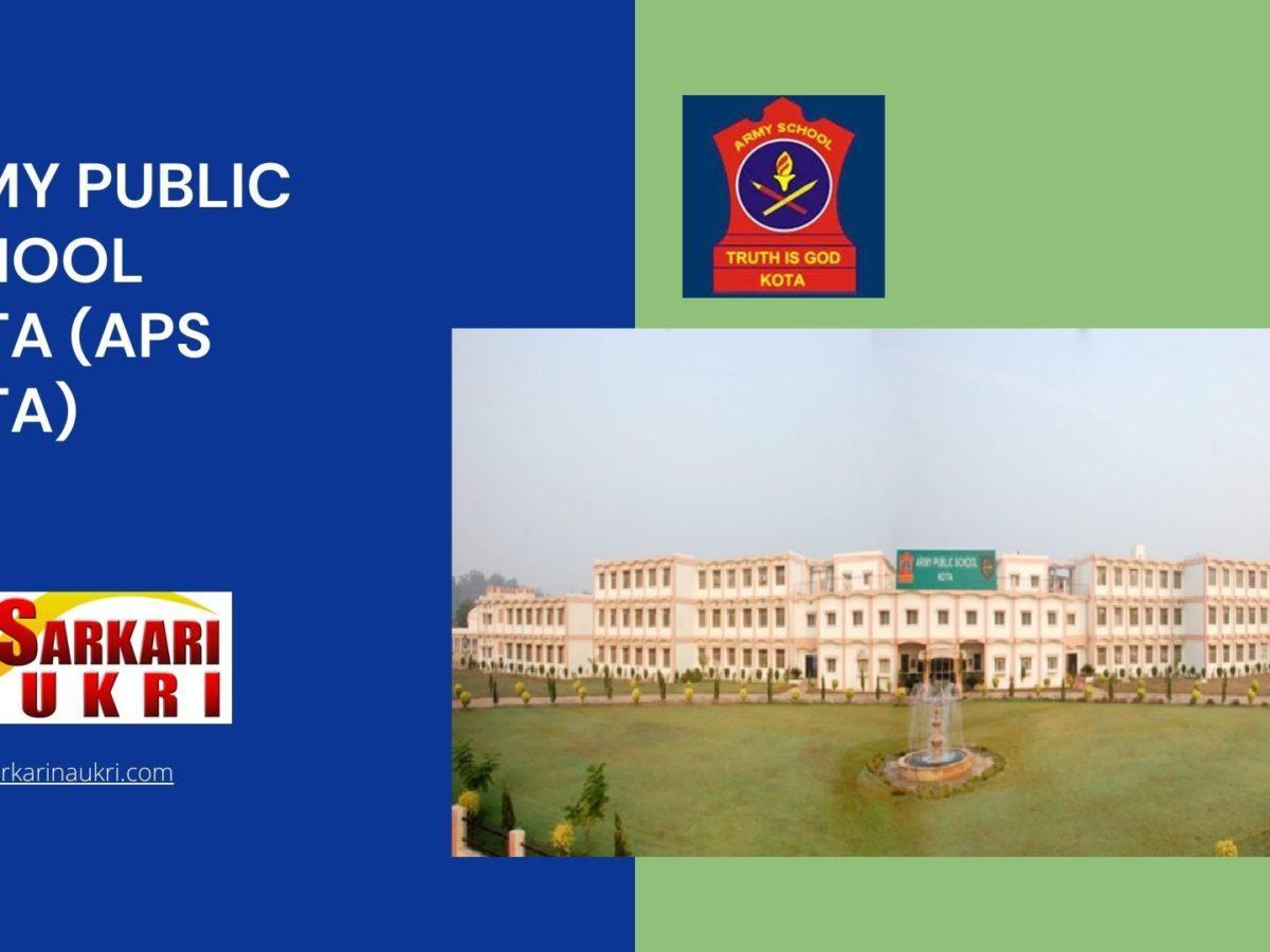 Army Public School Kota (APS Kota) Recruitment