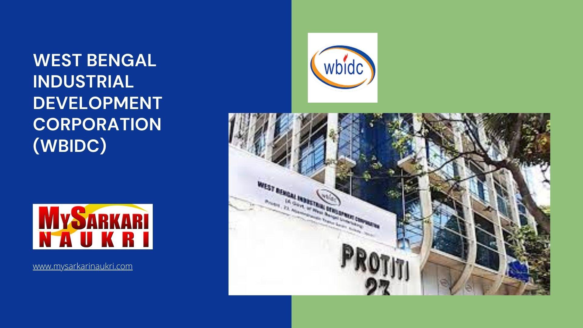 West Bengal Industrial Development Corporation (WBIDC) Recruitment