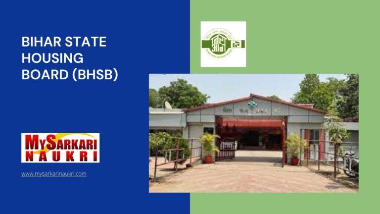 Bihar State Housing Board (BHSB) Recruitment