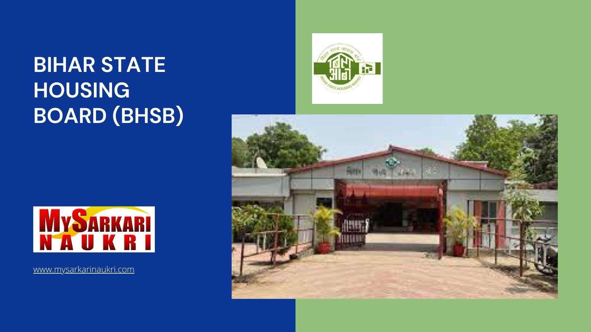 Bihar State Housing Board (BHSB) Recruitment