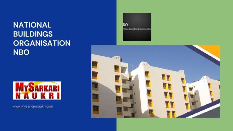 National Buildings Organisation Nbo Recruitment
