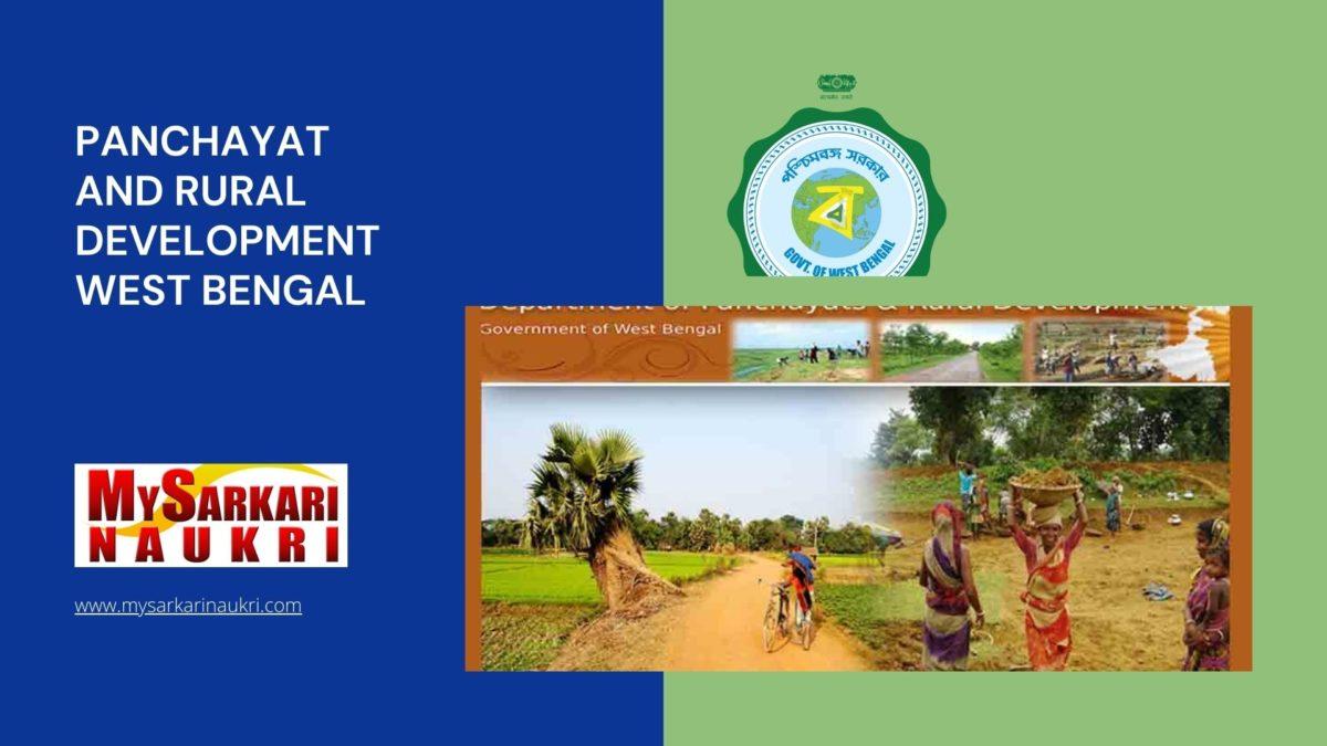 Panchayat and Rural Development West Bengal Recruitment