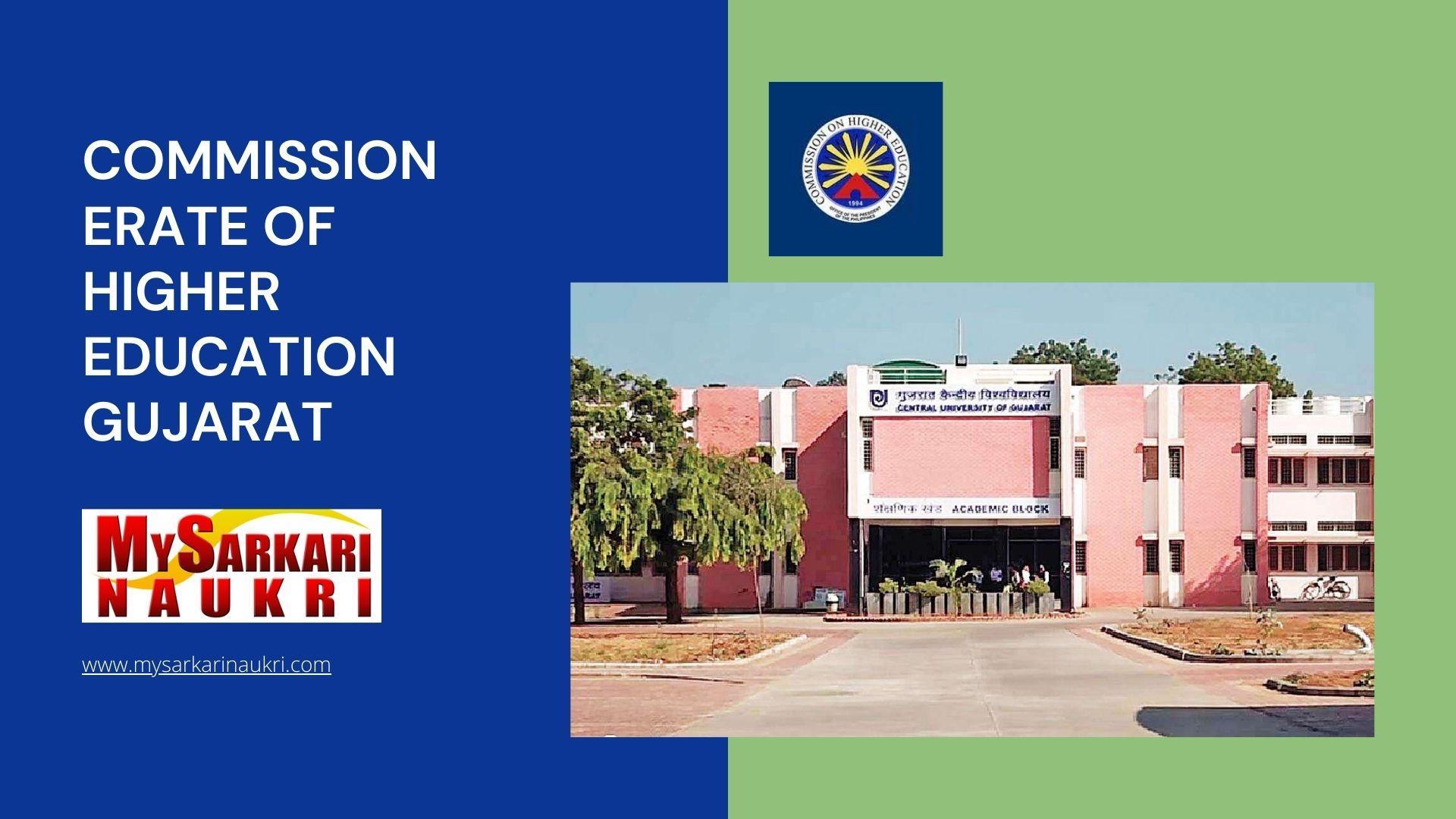 Commissionerate of Higher Education Gujarat Recruitment