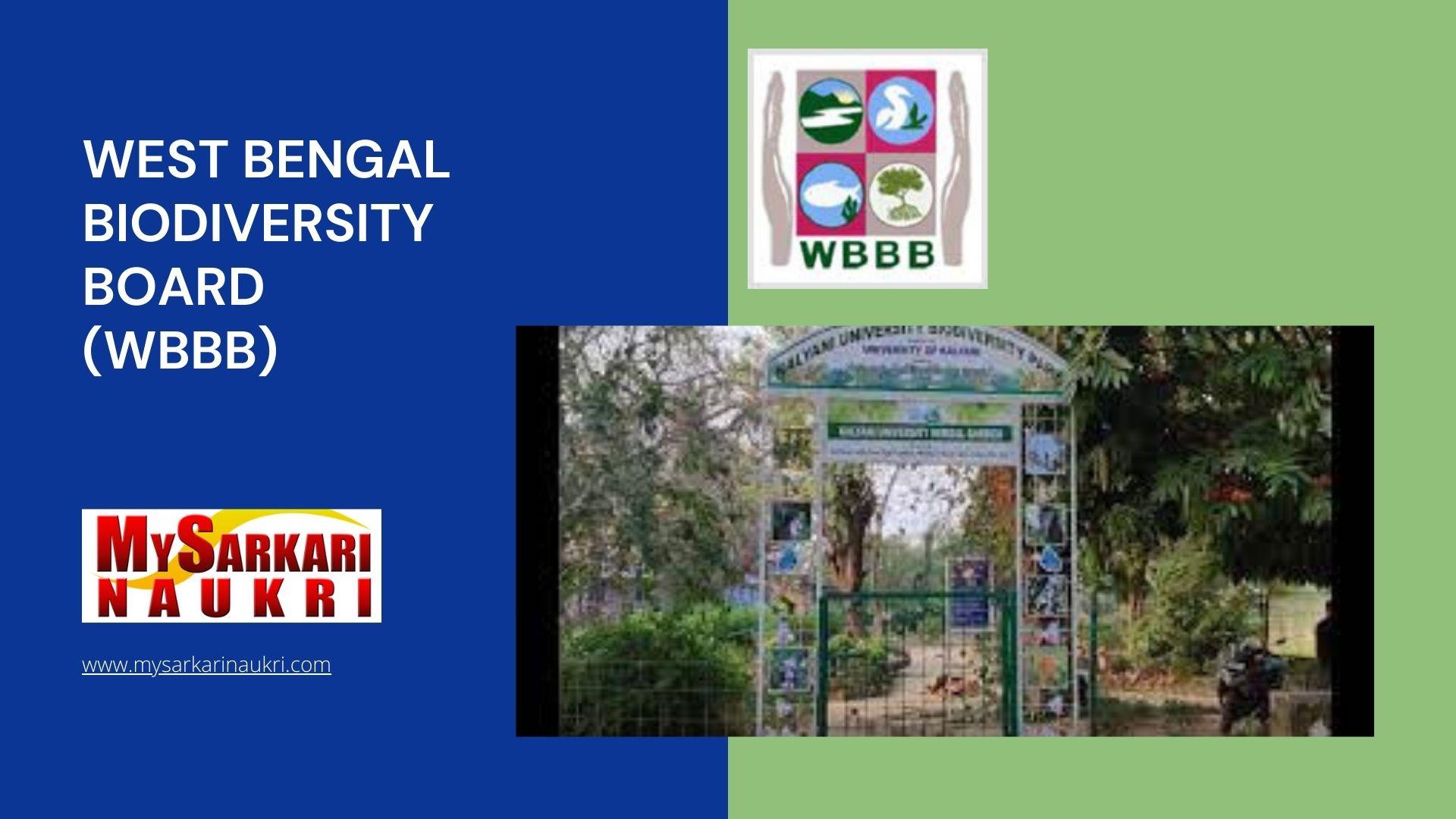 West Bengal Biodiversity Board (WBBB) Recruitment