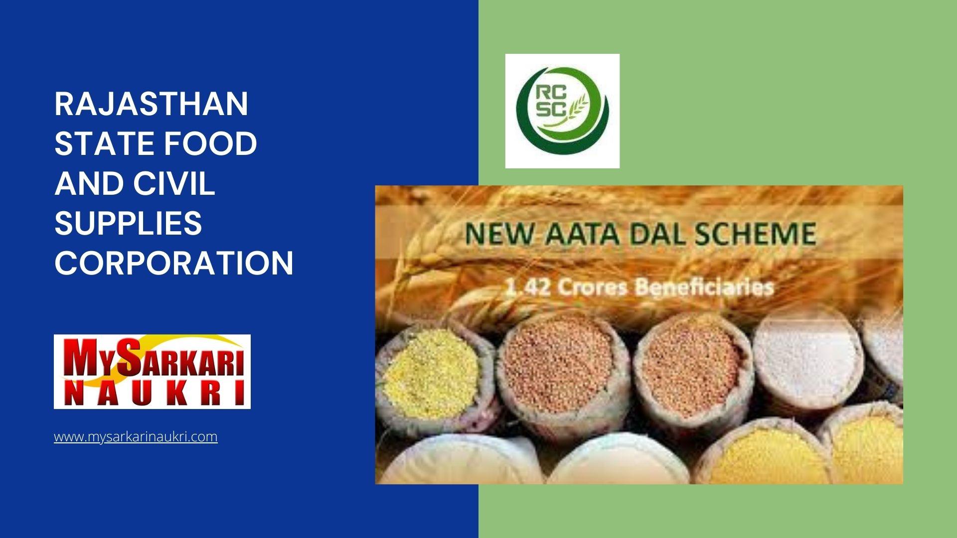 Rajasthan State Food And Civil Supplies Corporation Recruitment