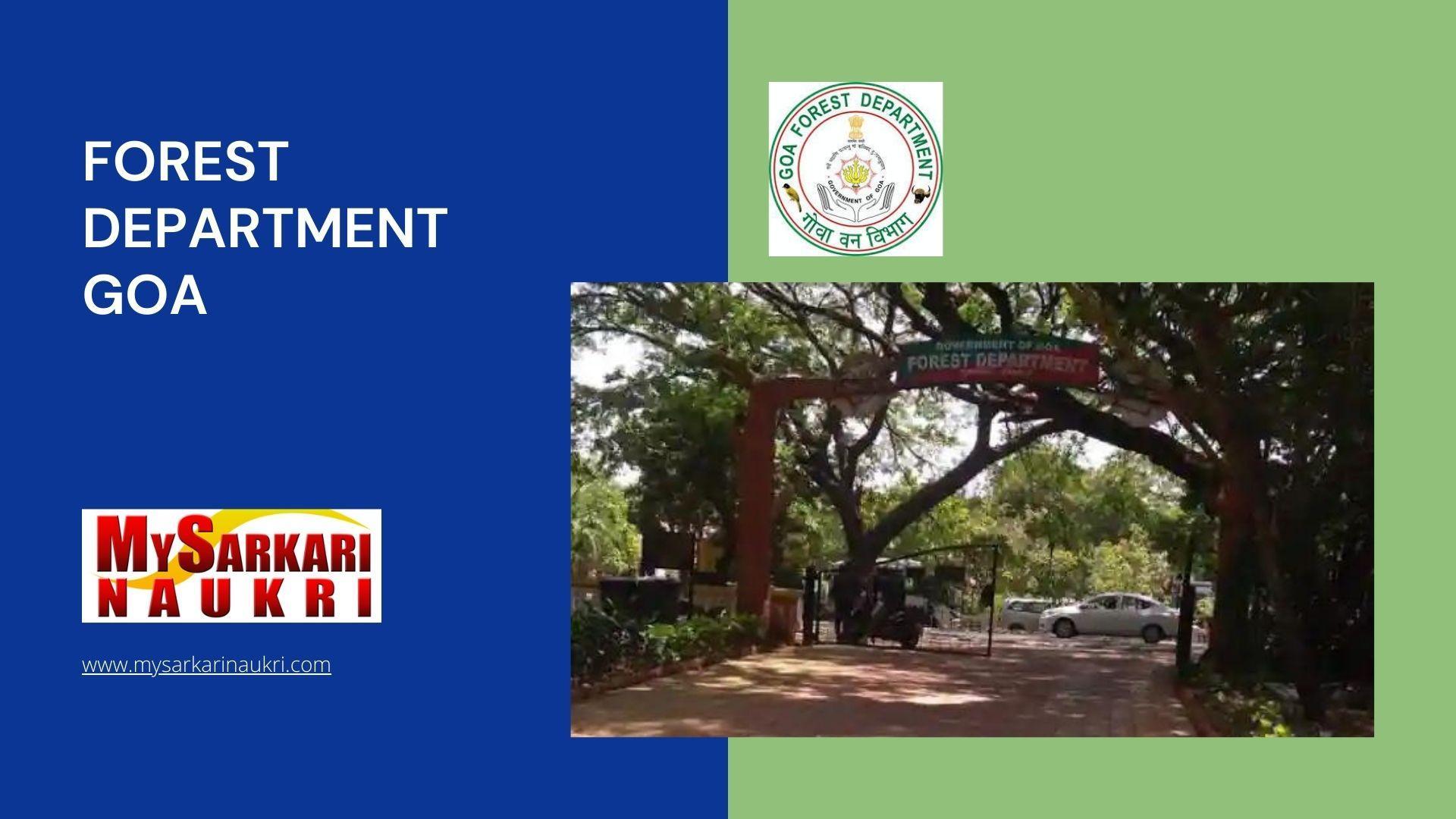 Forest Department Goa Recruitment