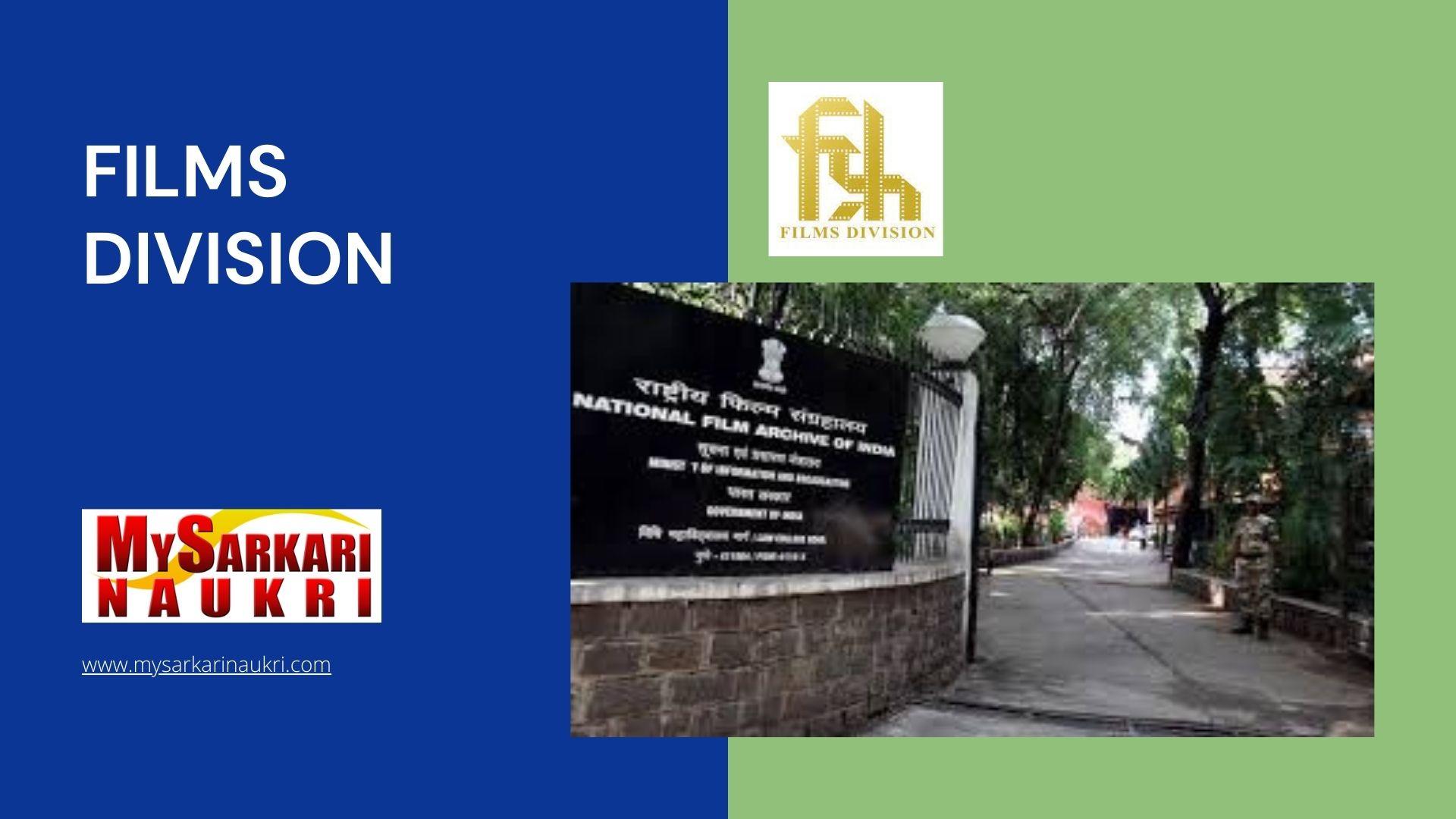 Films Division Recruitment