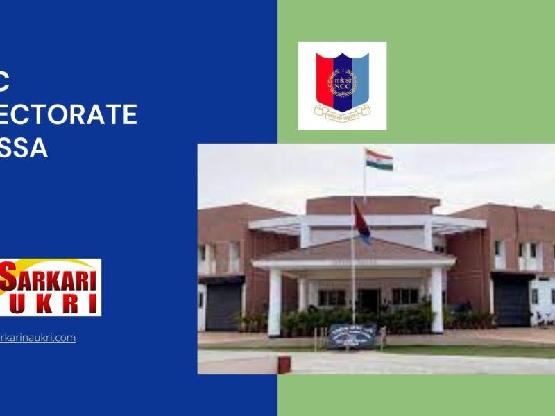 NCC Directorate Orissa Recruitment