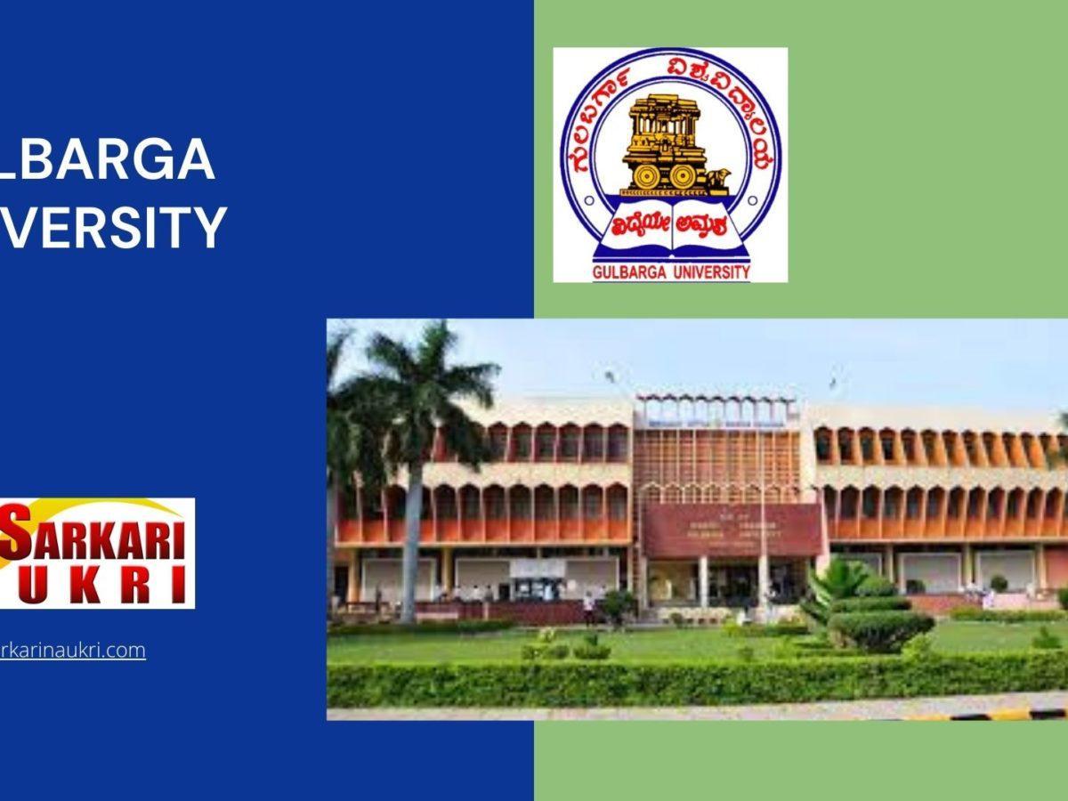 Gulbarga University Recruitment