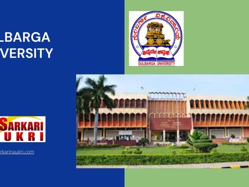 Gulbarga University Recruitment