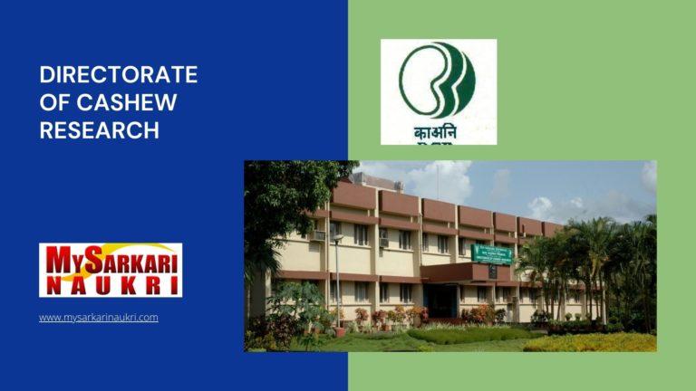 Directorate of Cashew Research Recruitment