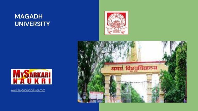 Magadh University Recruitment