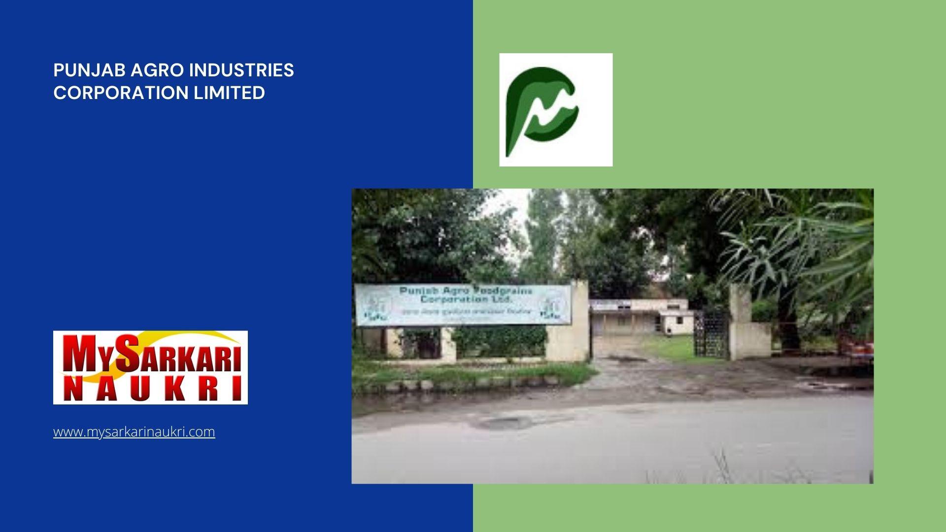 Punjab Agro Industries Corporation (PAIC) Recruitment
