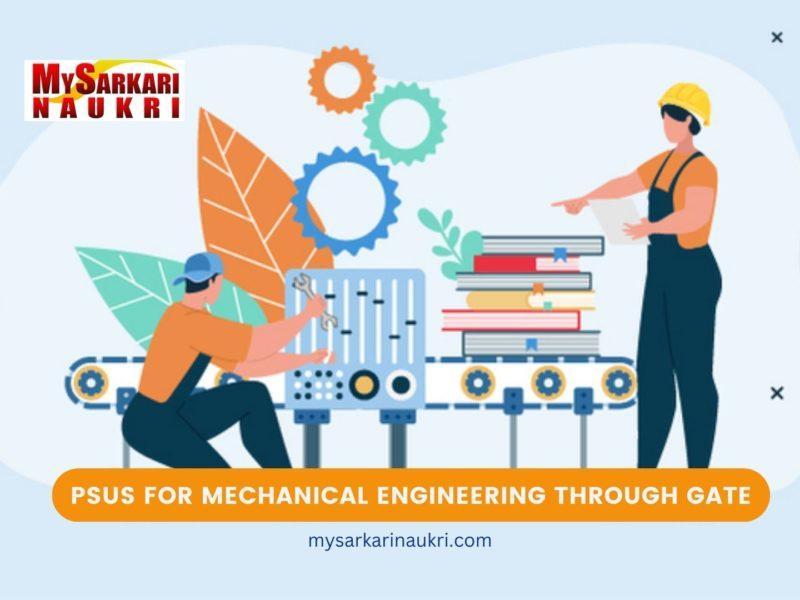 List of PSUs for Mechanical Engineering through GATE