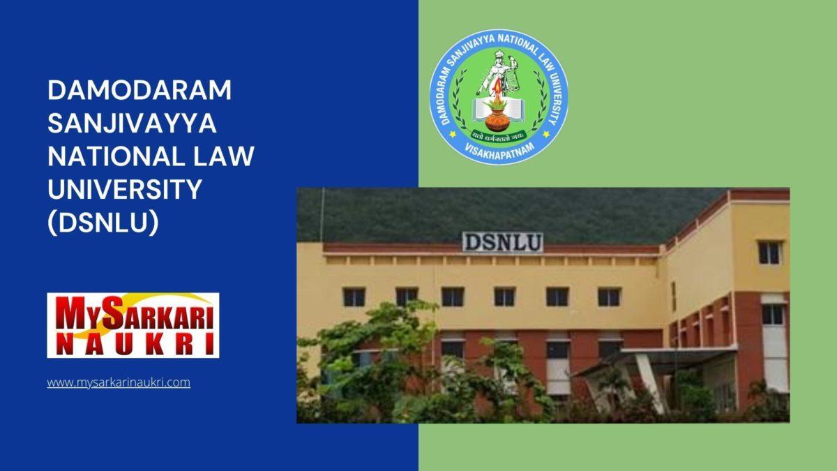 Damodaram Sanjivayya National Law University (DSNLU) Recruitment