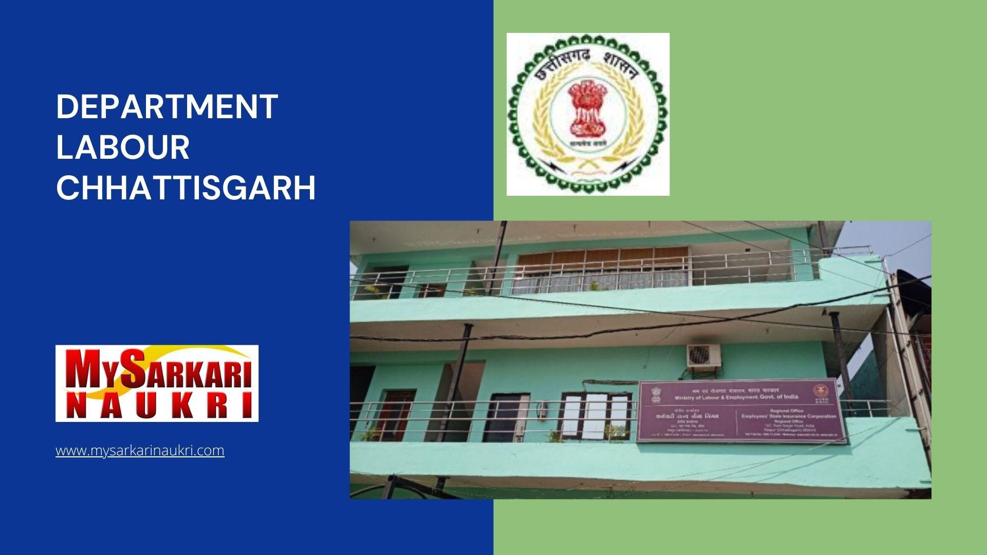 Department Labour Chhattisgarh Recruitment