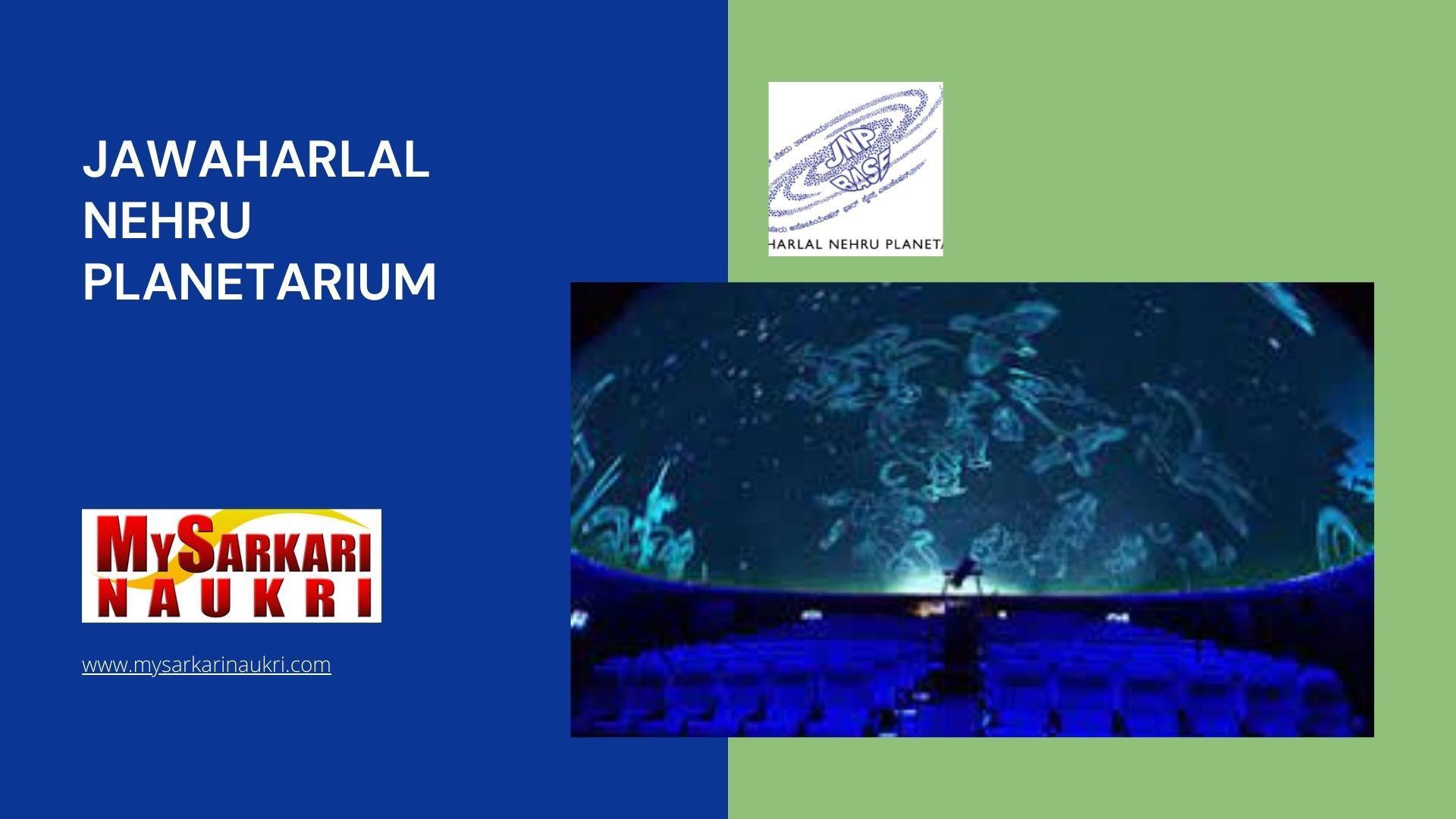 Jawaharlal Nehru Planetarium Recruitment