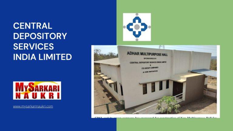 Central Depository Services India Limited Recruitment