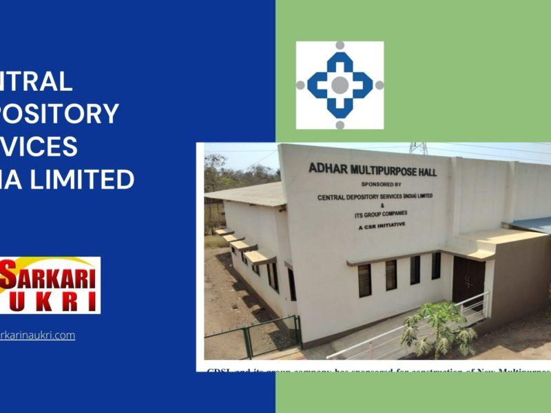 Central Depository Services India Limited Recruitment