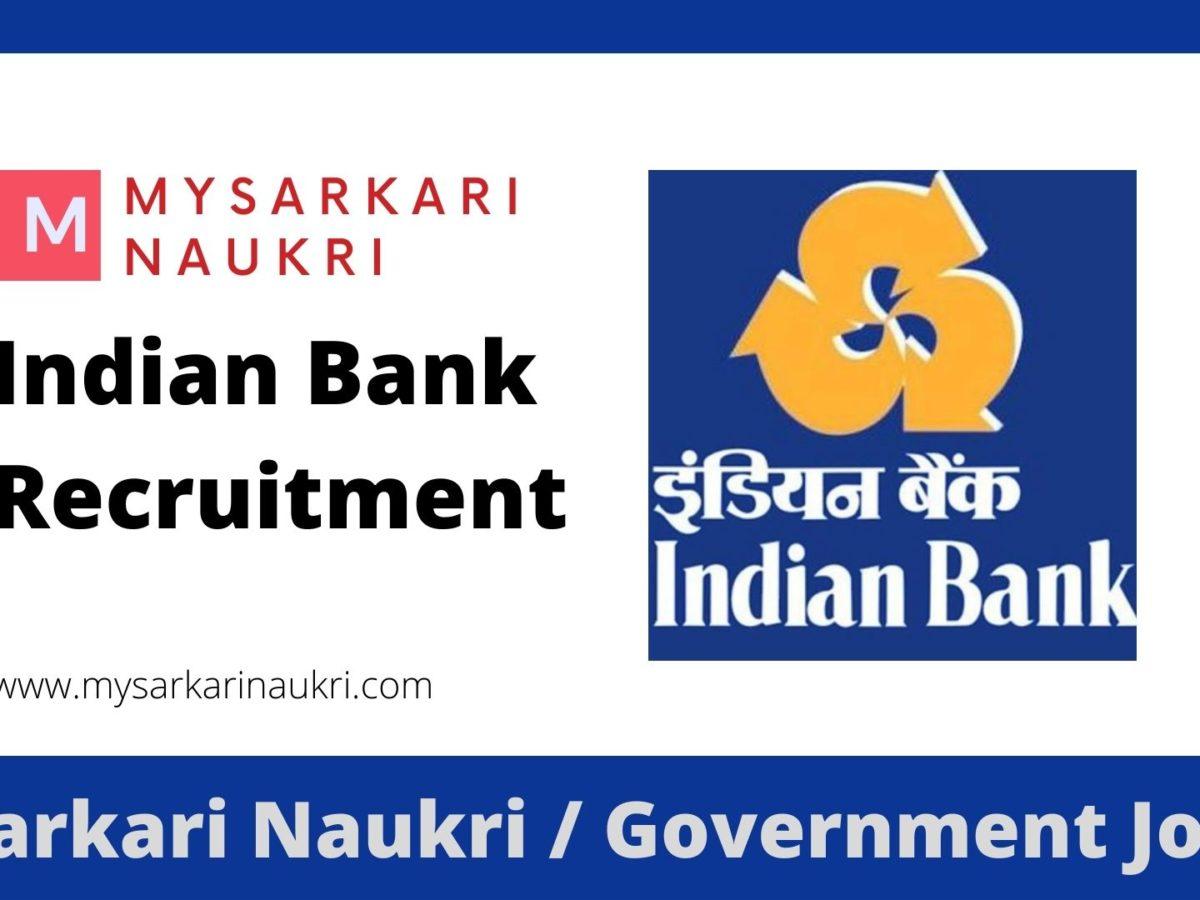 Indian Bank Recruitment 2023
