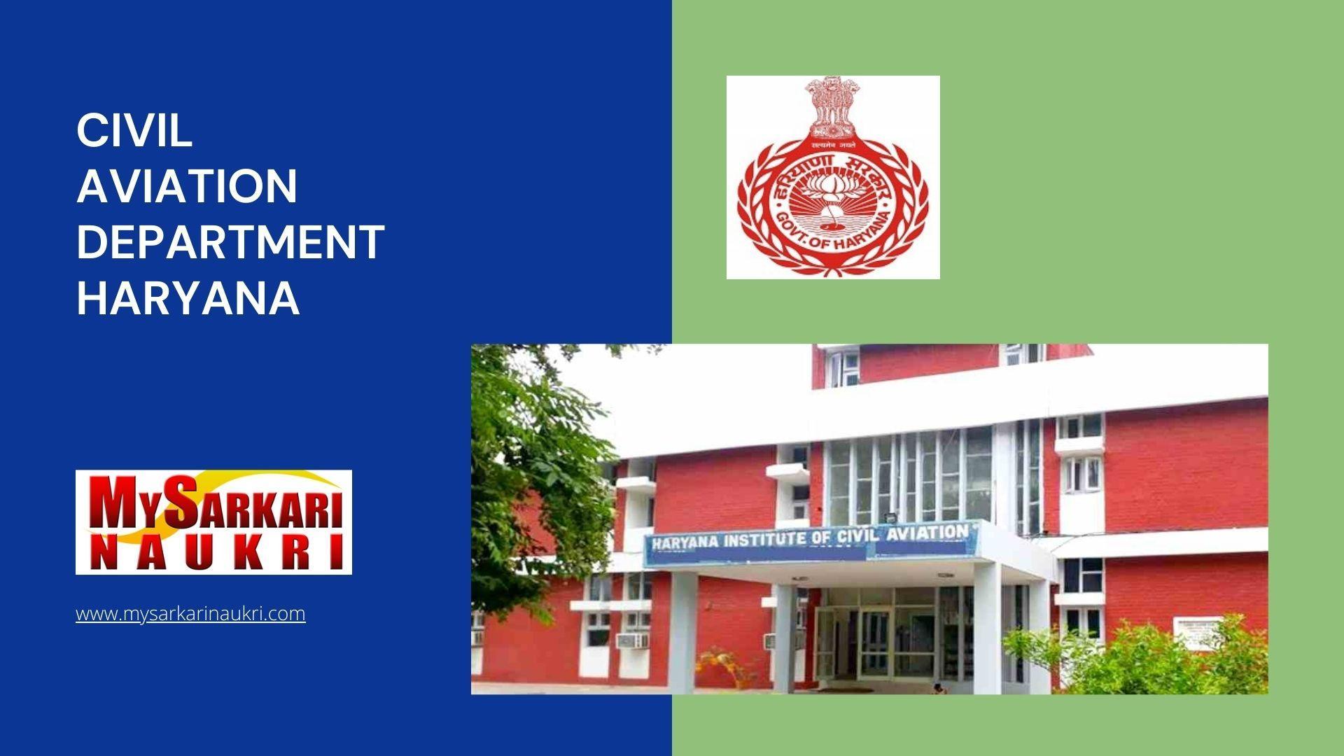 Civil Aviation Department Haryana Recruitment