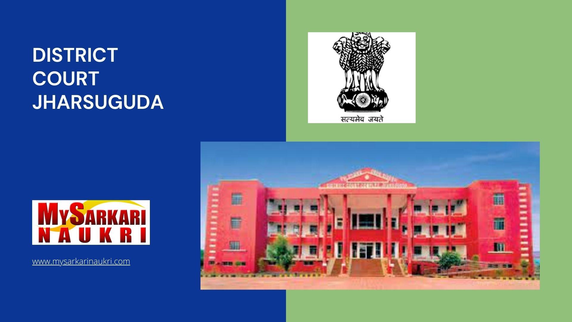 District Court Jharsuguda Recruitment