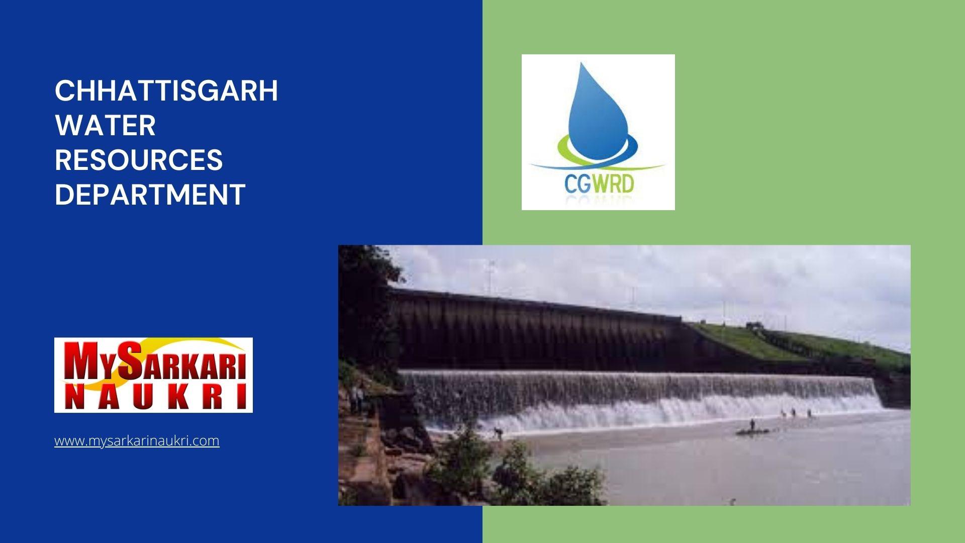 Chhattisgarh Water Resources Department (CGWRD) Recruitment