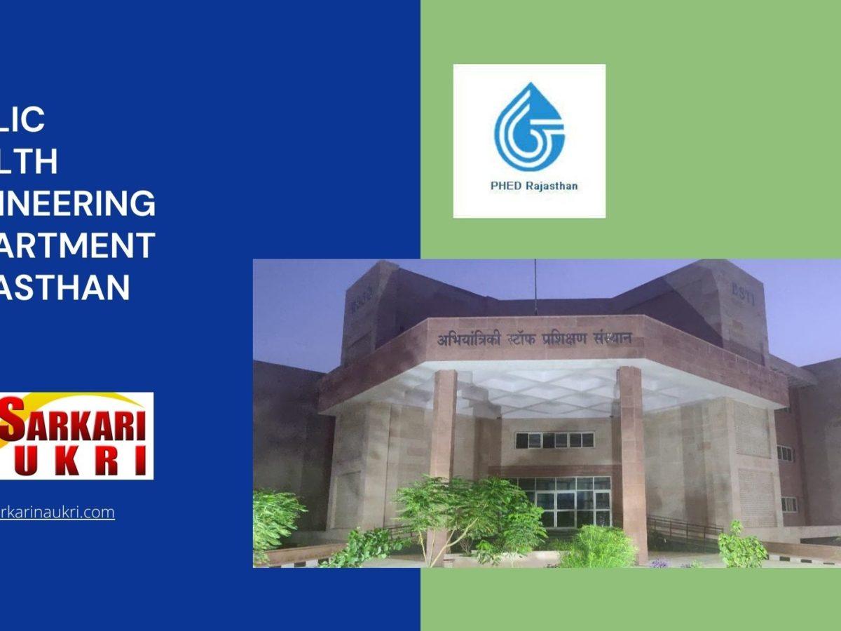 Public Health Engineering Department Rajasthan Recruitment