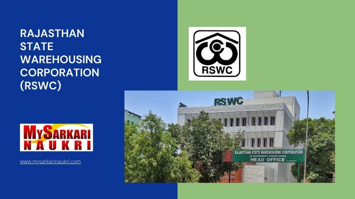 Rajasthan State Warehousing Corporation (RSWC) Recruitment