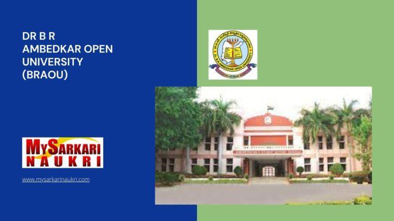 Dr B R Ambedkar Open University (BRAOU) Recruitment