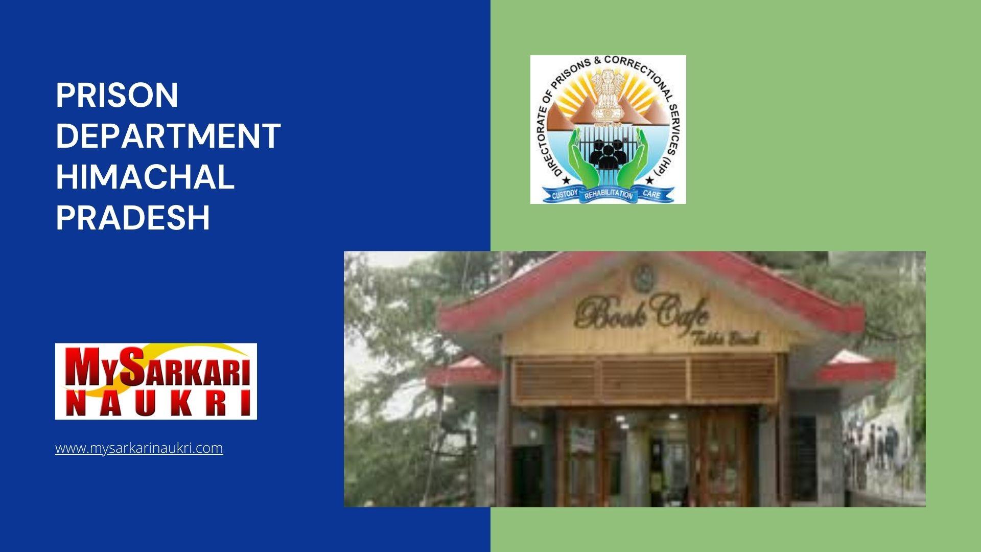 Prison Department Himachal Pradesh Recruitment