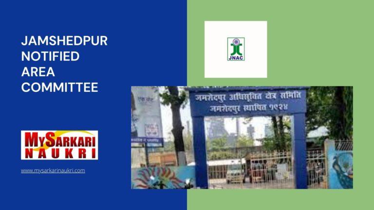Jamshedpur Notified Area Committee Recruitment
