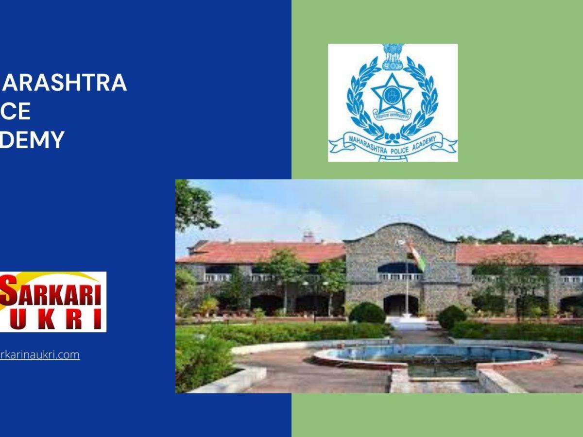 Maharashtra Police Academy Recruitment