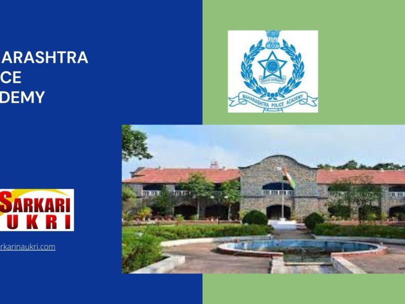Maharashtra Police Academy Recruitment
