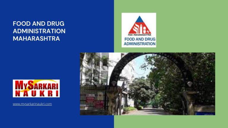 Food And Drug Administration Maharashtra Recruitment