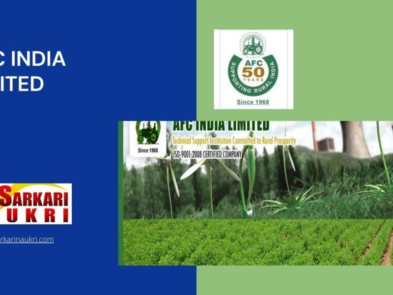 AFC India Limited Recruitment