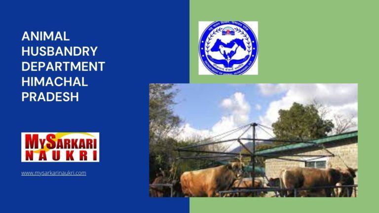 Animal Husbandry Department Himachal Pradesh Recruitment