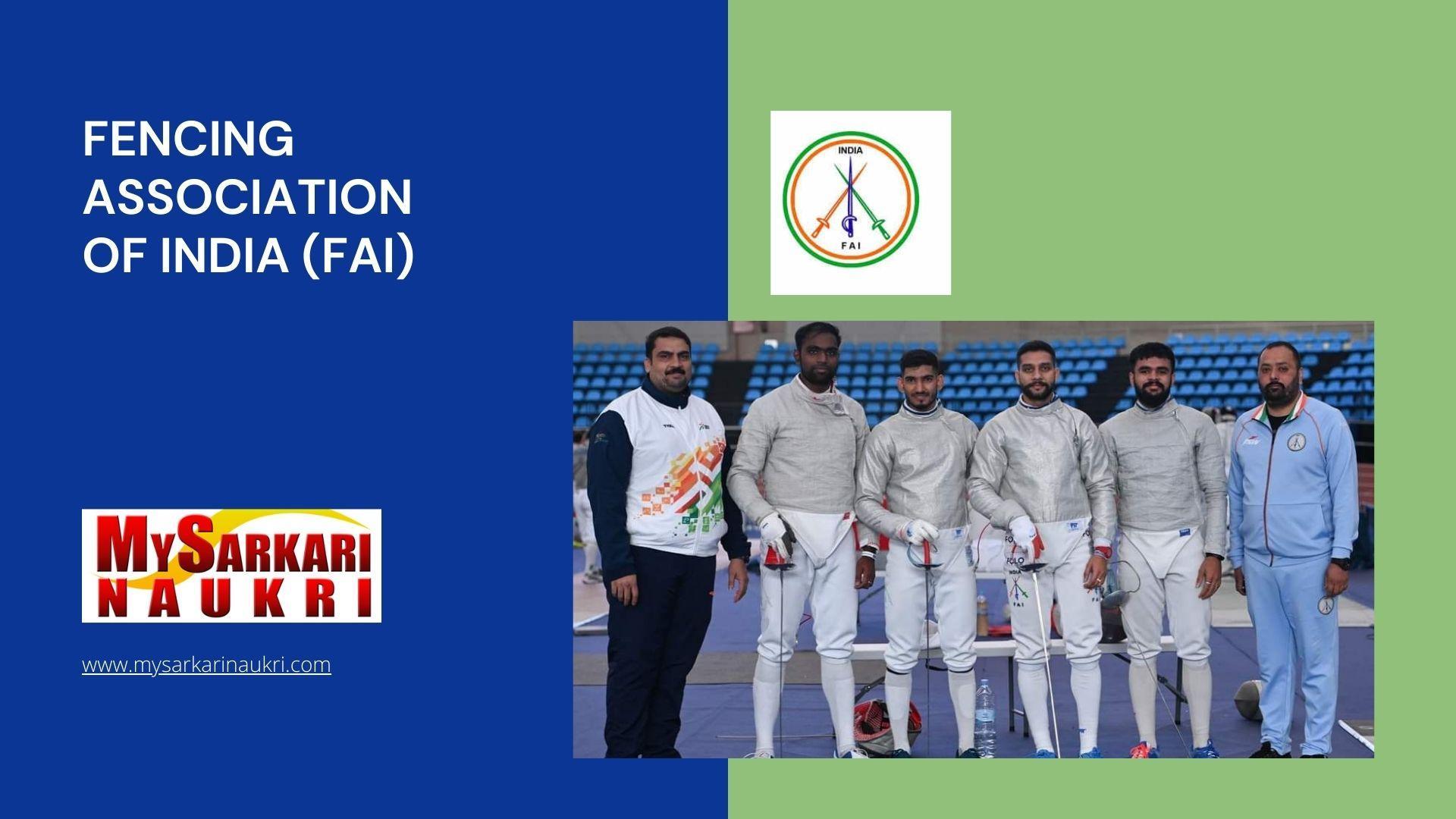 Fencing Association Of India (FAI) Recruitment