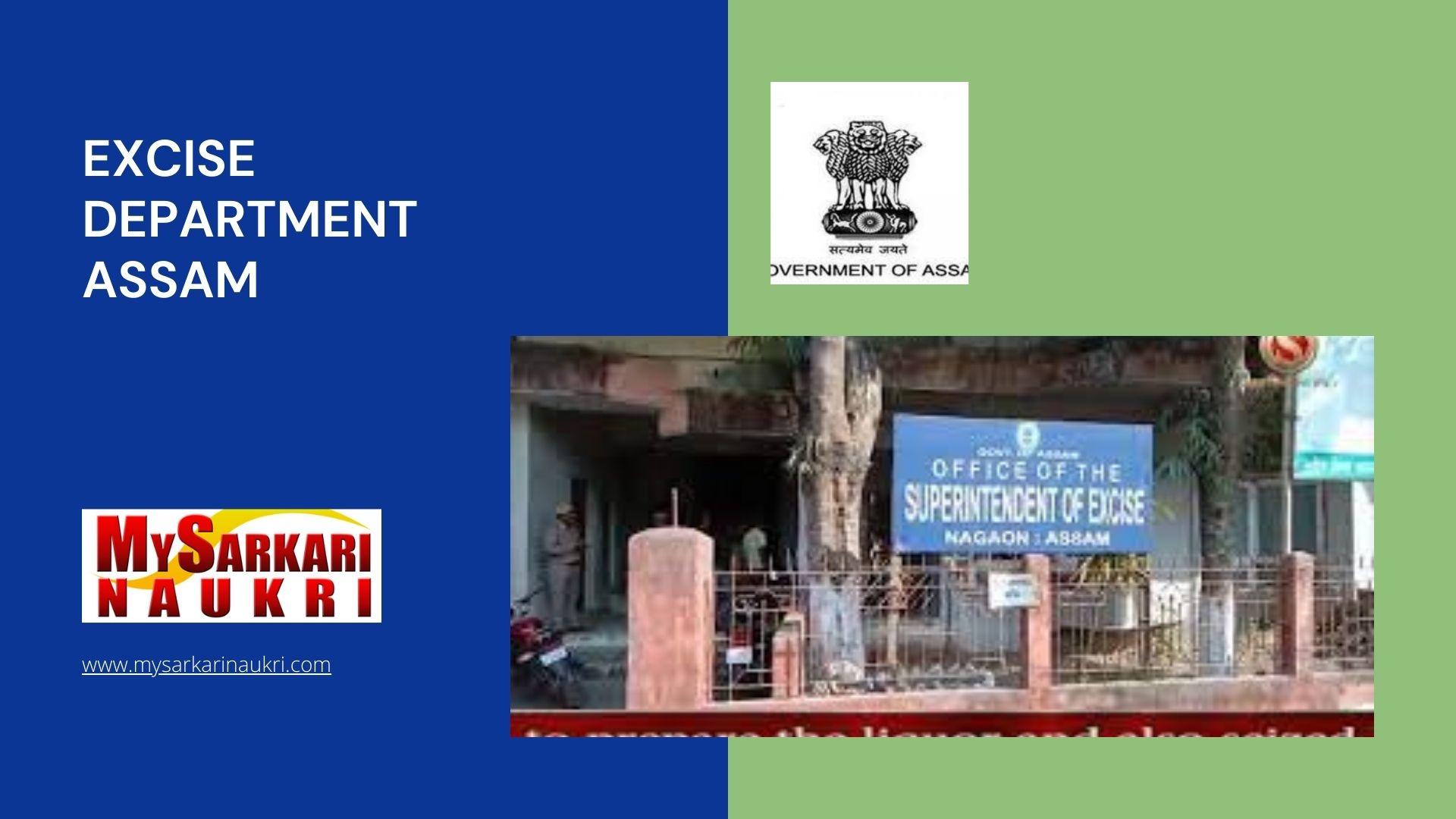 Excise Department Assam Recruitment