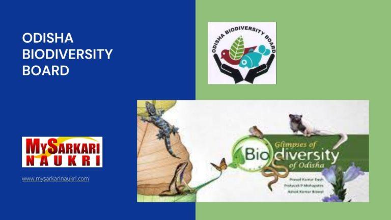 Odisha Biodiversity Board Recruitment