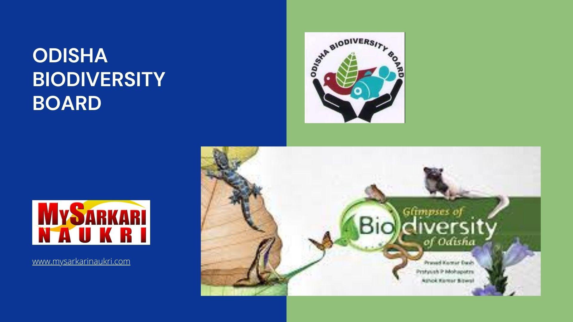 Odisha Biodiversity Board Recruitment