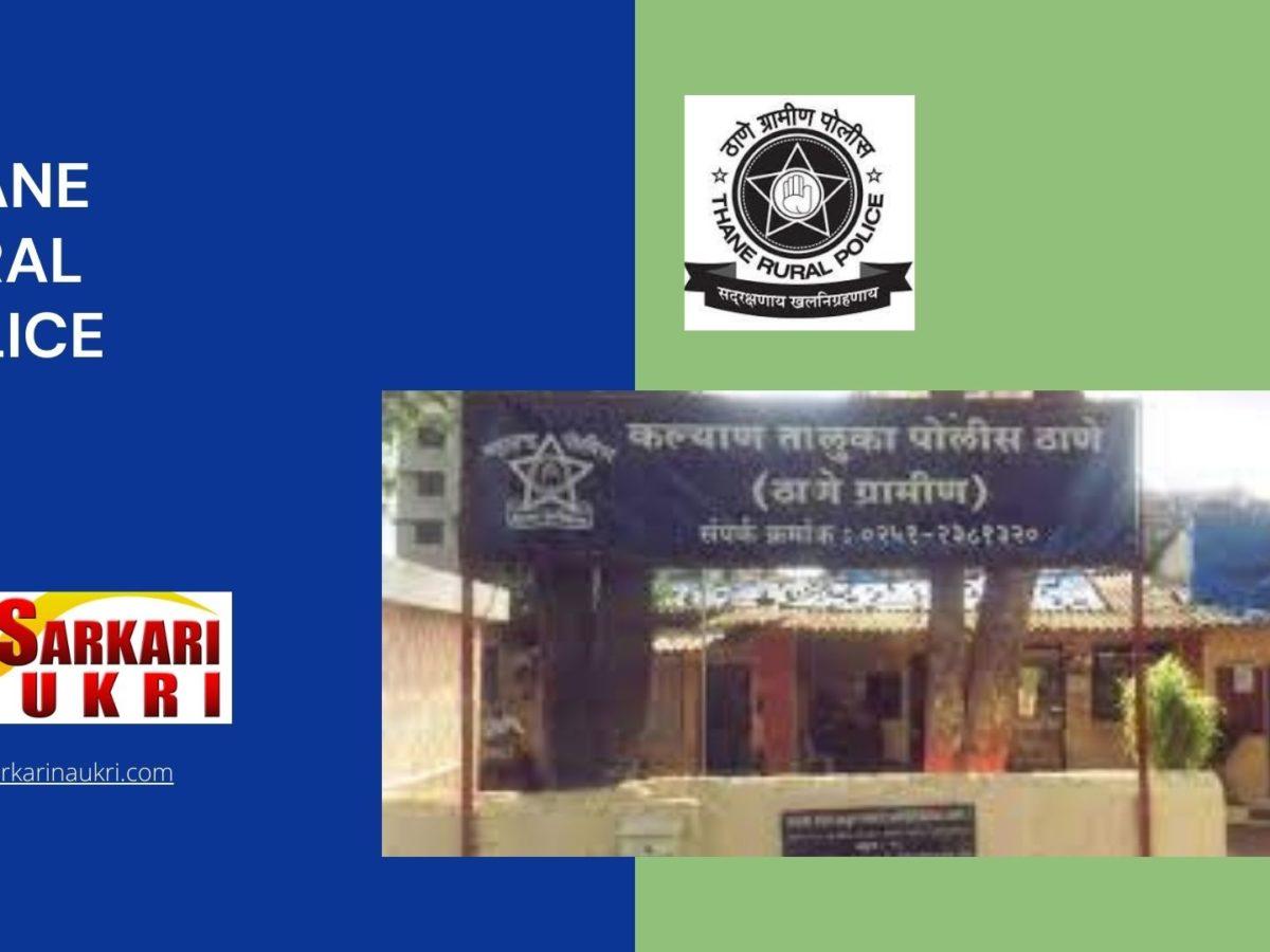 Thane Rural Police Recruitment